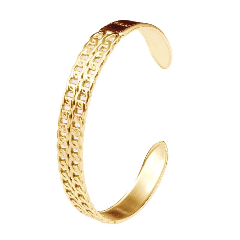 Stainless Steel Bangles Link Shape Gold Silver Cuff Bracelets Adjustable Men Women Jewelry Festival Anniversary Friendship Gift
Stainless Steel Bangles Link Shape Gold Silver Cuff Bracelets Adjustable Men Women Jewelry Festival Anniversary Friendship Gift