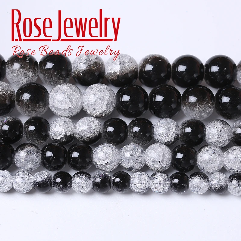 Black White Glass Beads Snow Cracked Crystal Quartz Stone Round Beads For Jewelry Making Diy Bracelets Handmade 6 8 10 12mm 15" 
Black White Glass Beads Snow Cracked Crystal Quartz Stone Round Beads For Jewelry Making Diy Bracelets Handmade 6 8 10 12mm 15"