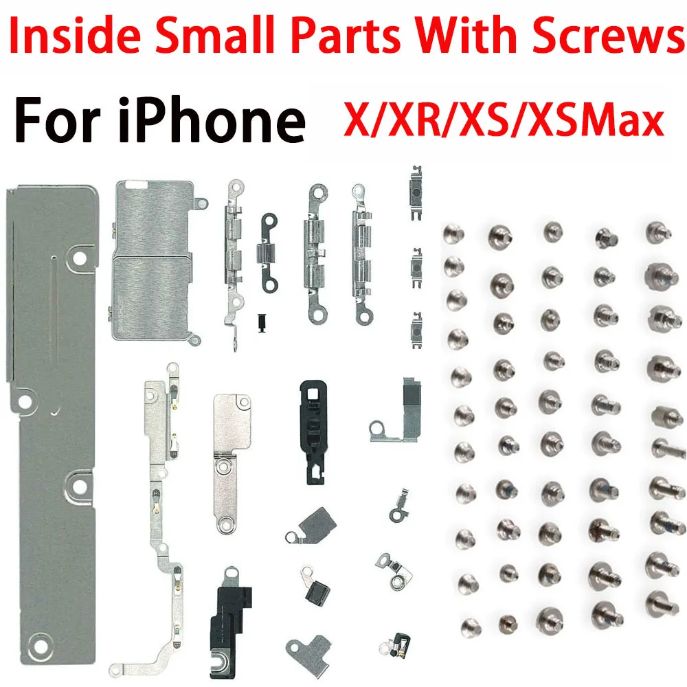 Full Inside Small Parts For iPhone X XR XS Max Internal Metal Bracket Holding Plate Covers And Screws Kit Repair Replacement
Full Inside Small Parts For iPhone X XR XS Max Internal Metal Bracket Holding Plate Covers And Screws Kit Repair Replacement