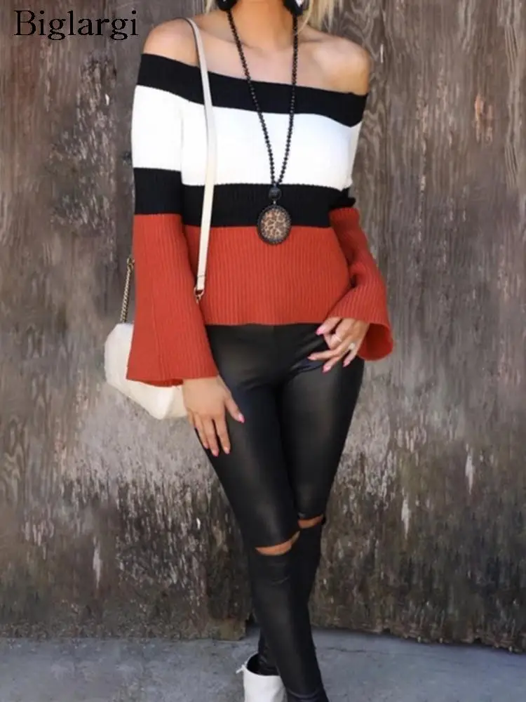 Knitted Autumn Pullover Sweater Women Long Sleeve Off Shoulder Modis Ladies Sweaters Tops Casual Loose Woman Sweater 2023
Knitted Autumn Pullover Sweater Women Long Sleeve Off Shoulder Modis Ladies Sweaters Tops Casual Loose Woman Sweater 2023