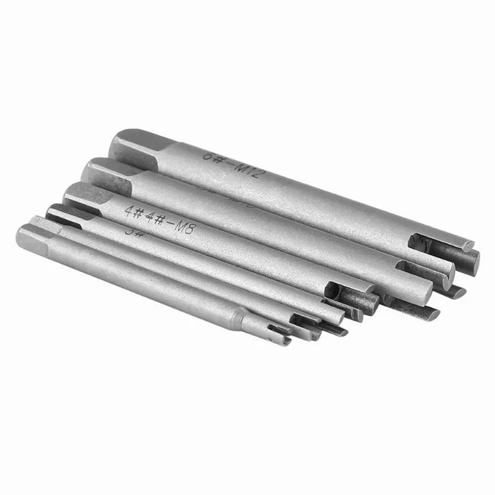 6pcs Remove Stripped Damaged Screw Tap Extractor Broken Head Screw Removal Tool M4 M5 M6 M8 M10 M12 Alloy Steel
6pcs Remove Stripped Damaged Screw Tap Extractor Broken Head Screw Removal Tool M4 M5 M6 M8 M10 M12 Alloy Steel
