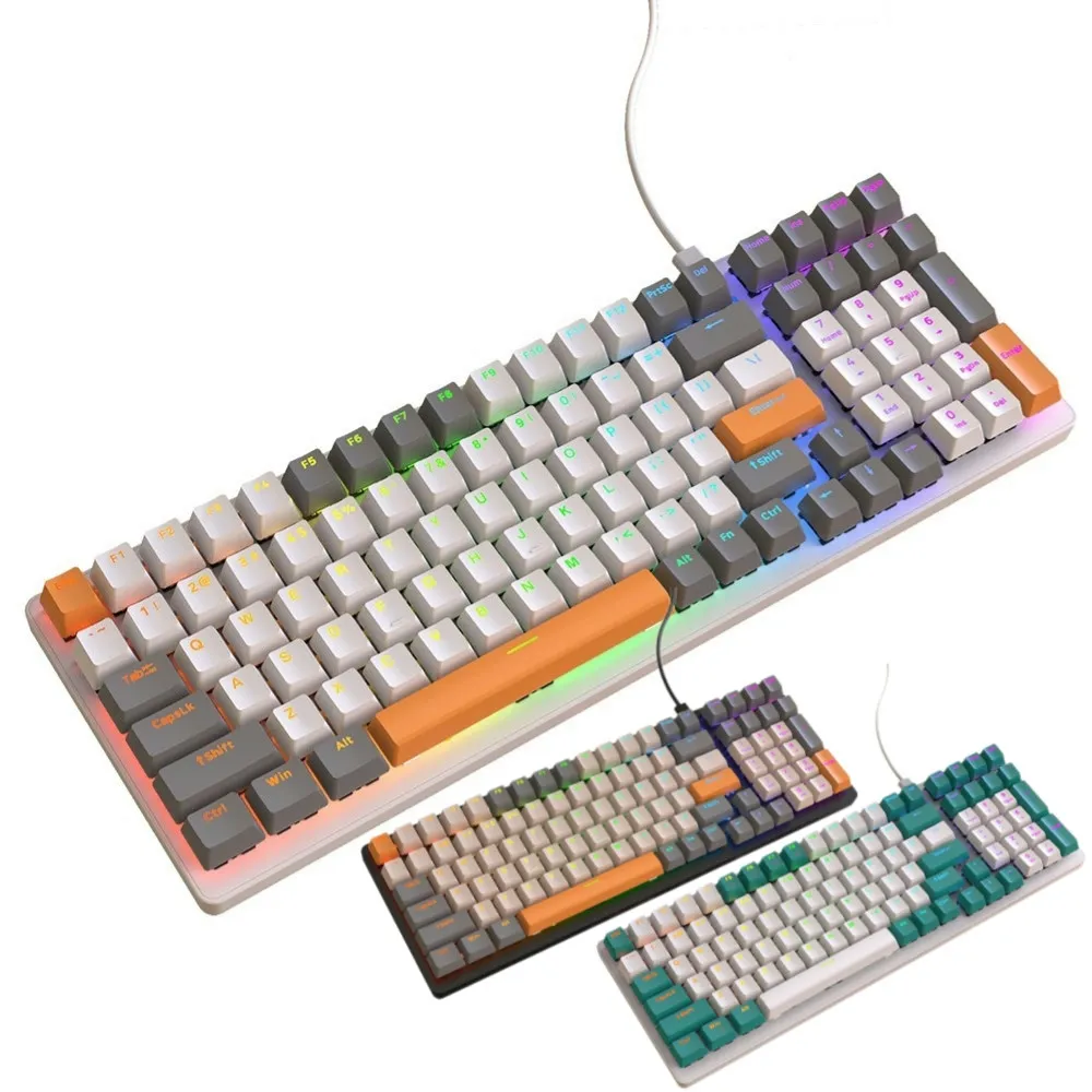 Mechanical Keyboard K3 100 Keys Gaming Keyboards RGB Backlight Gaming Gamer USB Type-C Wired Keyboards For Desktop PC Computer
Mechanical Keyboard K3 100 Keys Gaming Keyboards RGB Backlight Gaming Gamer USB Type-C Wired Keyboards For Desktop PC Computer