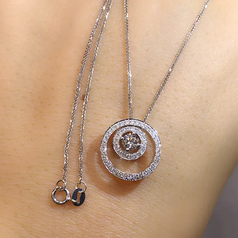 Fashion Versatile Round Circle Pendant Necklace with Shiny CZ Luxury Silver Color Neck Accessories Wedding Trend Jewelry
Fashion Versatile Round Circle Pendant Necklace with Shiny CZ Luxury Silver Color Neck Accessories Wedding Trend Jewelry