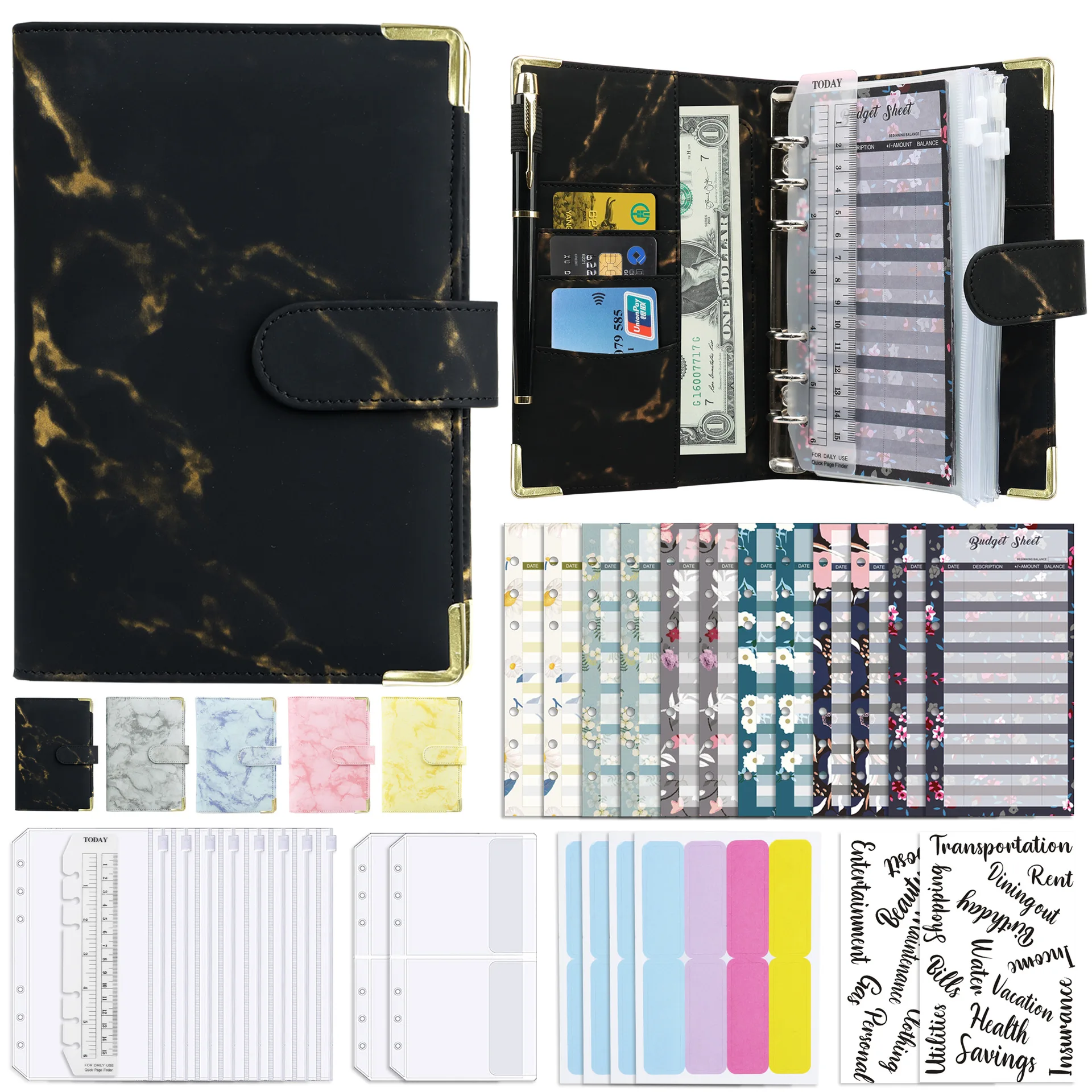 A6 Money Budget Planner Binder with Zipper Envelopes, Cash Envelopes for Budgeting, Money Organizer for A6 Cash Budget Binde
A6 Money Budget Planner Binder with Zipper Envelopes, Cash Envelopes for Budgeting, Money Organizer for A6 Cash Budget Binde