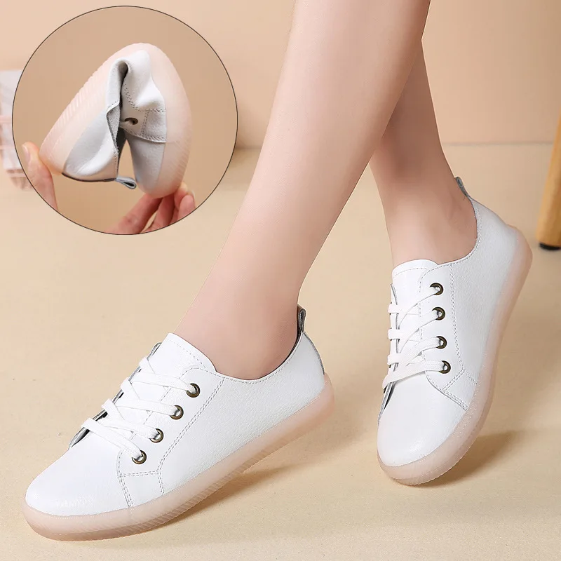 Spring/Autumn Flat Shoes For Women Genuine Leather Casual Flats Ladies Lace Up Solid Chaussure Femme sneakers women
Spring/Autumn Flat Shoes For Women Genuine Leather Casual Flats Ladies Lace Up Solid Chaussure Femme sneakers women