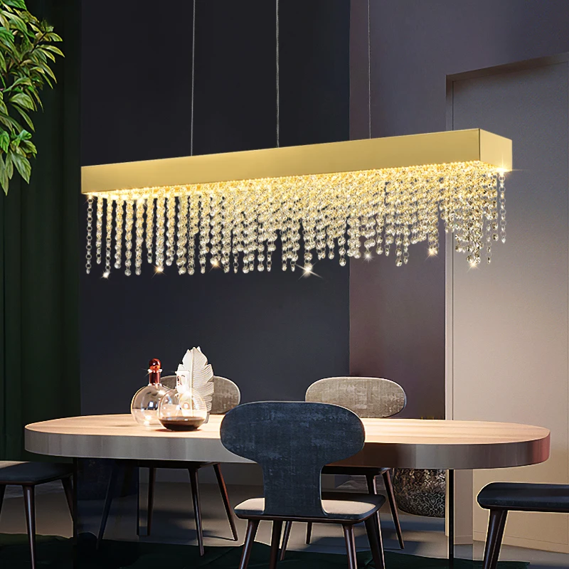 Modern Rectangle Chandelier Lighting Of Dining Room Gold/Chrome/Black Led Hanging Lamp Creative Home Decor Crystal Kitchen Light
Modern Rectangle Chandelier Lighting Of Dining Room Gold/Chrome/Black Led Hanging Lamp Creative Home Decor Crystal Kitchen Light