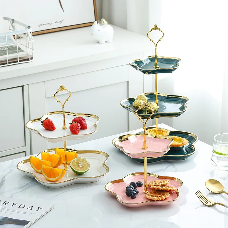 2/3 tier Ceramic Plate Creative Porcelain High Leg Cake Stand Ornamental Dessert Dried Fruit Serving Tray Tableware Decor
2/3 tier Ceramic Plate Creative Porcelain High Leg Cake Stand Ornamental Dessert Dried Fruit Serving Tray Tableware Decor