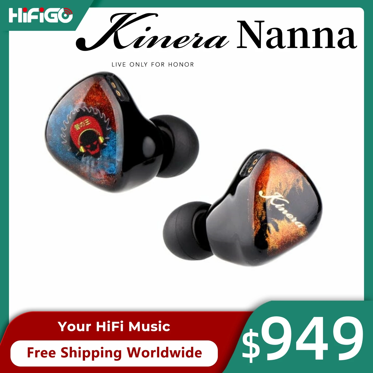 

Kinera Nanna 2.1 Z-Tune Edition 2EST+1BA+1DD Hybrid Drivers IEMs In-ear Monitor Earphones HiFi Wired Headphones Audiophile