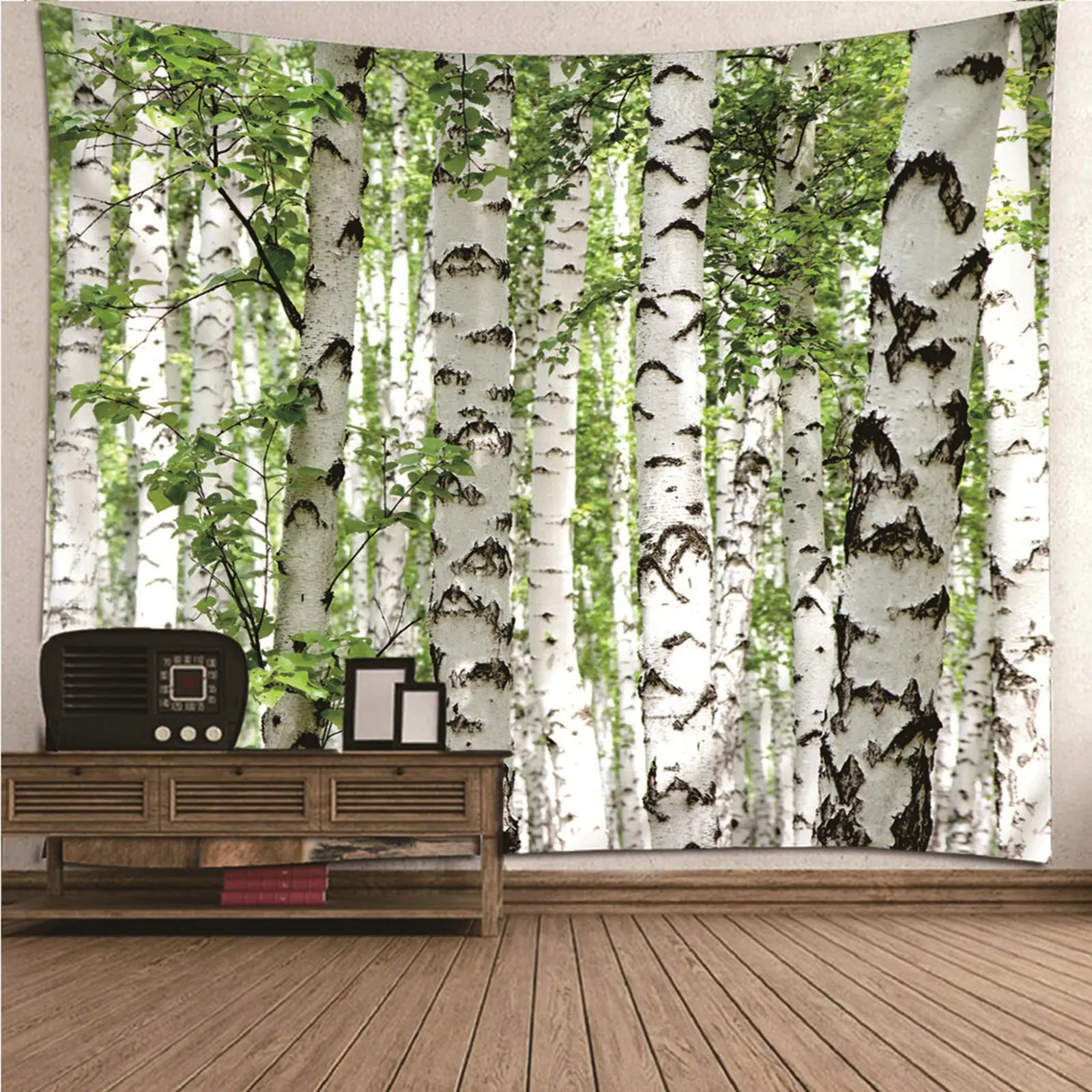 

Tapestry Small Wall Decor Tapestry Nature tree forest landscape Birch Wall Hanging Blanket Art Decor
