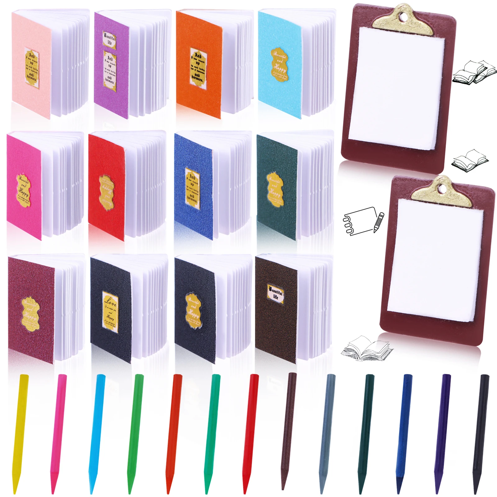 Wholesale 1/12 Dollhouse Furniture Mini School Supplies Backpack Glasses Blackboard Pencil Rulers Doll Study Accessories Decor
Wholesale 1/12 Dollhouse Furniture Mini School Supplies Backpack Glasses Blackboard Pencil Rulers Doll Study Accessories Decor