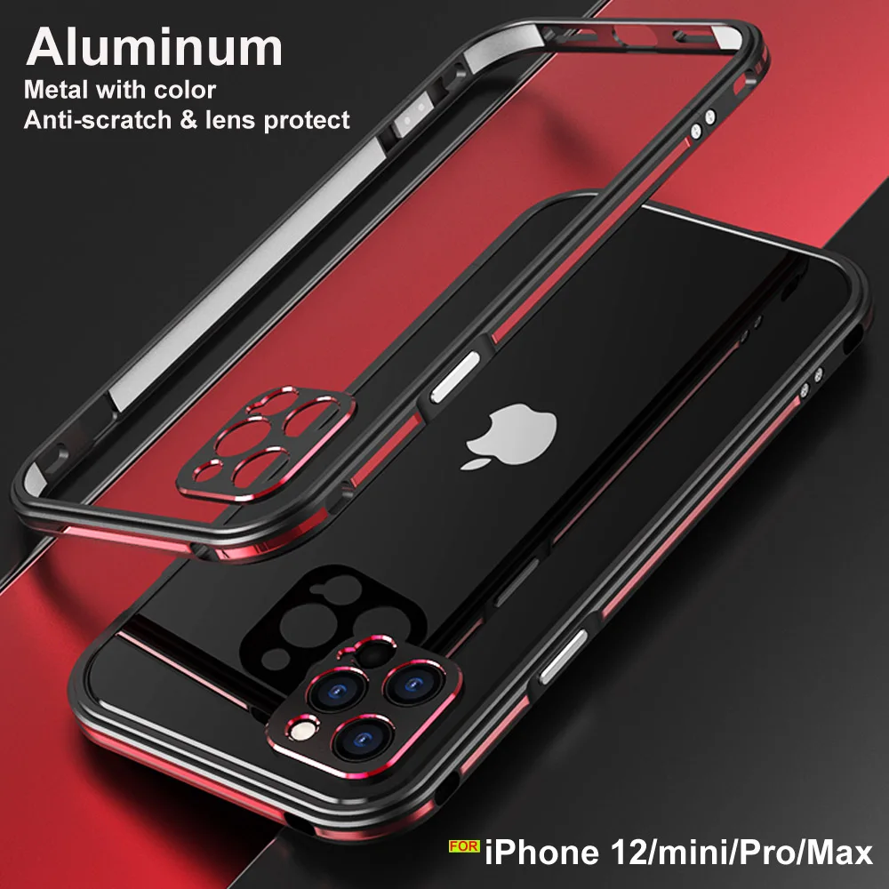 For iphone 12 case Original Luxury Aluminum bumper case for iphone 12 pro max camera lens protector cover 12 mini Metal Frame
For iphone 12 case Original Luxury Aluminum bumper case for iphone 12 pro max camera lens protector cover 12 mini Metal Frame