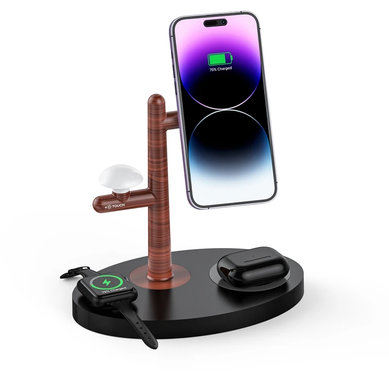 3 In 1 Wireless Charger LED Light Stand Fast Charging Dock Station For Iwatch S8 For Iphone -Black
3 In 1 Wireless Charger LED Light Stand Fast Charging Dock Station For Iwatch S8 For Iphone -Black