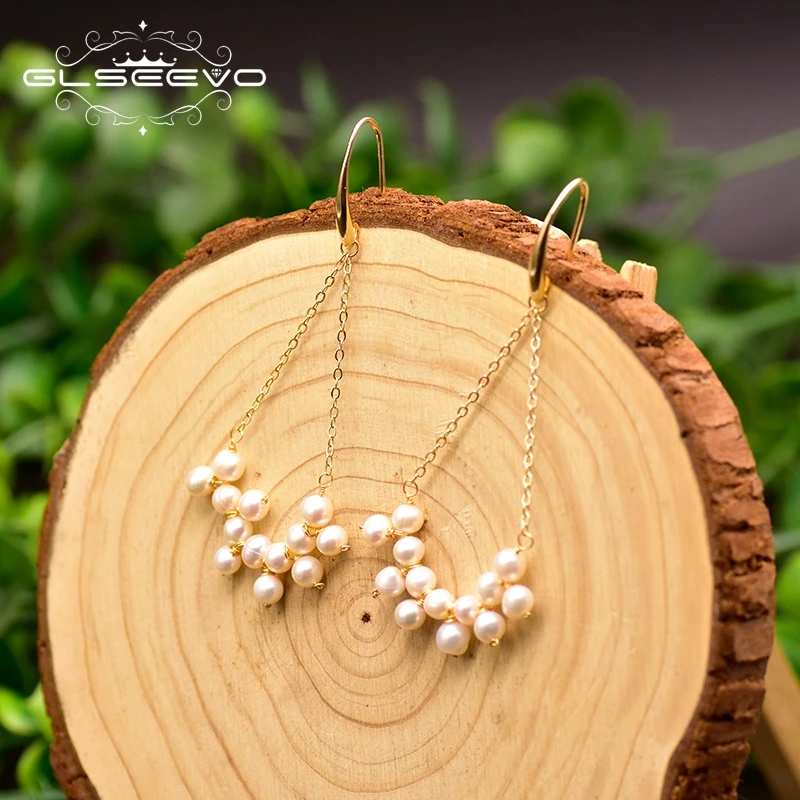 GLSEEVO Natural Fresh Water Pearl Dangle Earring Drop Earrings Gifts For Women Luxury Jewelry Brincos 2018 GE0503
GLSEEVO Natural Fresh Water Pearl Dangle Earring Drop Earrings Gifts For Women Luxury Jewelry Brincos 2018 GE0503