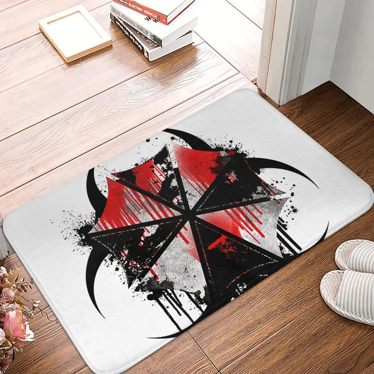 Противоскользящий дверной коврик Umbrella Corporation, кухонный коврик, белый дизайнерский коврик для балкона, домашний декоративный коврик
Противоскользящий дверной коврик Umbrella Corporation, кухонный коврик, белый дизайнерский коврик для балкона, домашний декоративный коврик