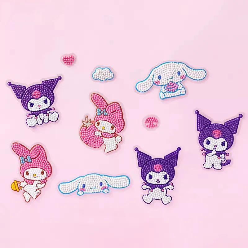 Sanrio Kawaii Kuromi Cinnamoroll Handmade Diamond Stickers Children Girls Heart Cartoon My Melody Stickers Birthday Gifts Toys
Sanrio Kawaii Kuromi Cinnamoroll Handmade Diamond Stickers Children Girls Heart Cartoon My Melody Stickers Birthday Gifts Toys