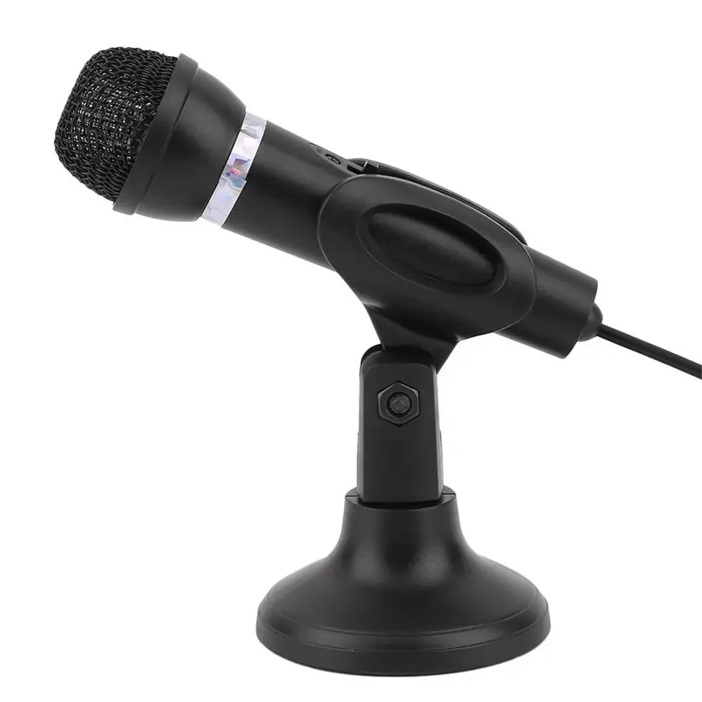 New Computer Notebook Desktop Microphone KTV-307 Wire Karaoke Handheld Microphone 3.5mm Mic With Base For Singing Recording
New Computer Notebook Desktop Microphone KTV-307 Wire Karaoke Handheld Microphone 3.5mm Mic With Base For Singing Recording