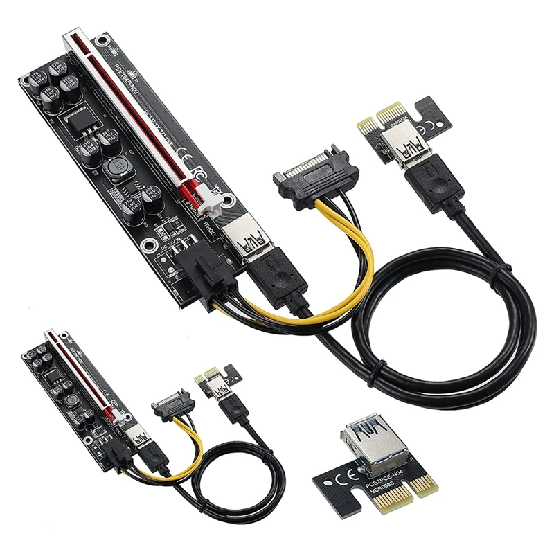 2Pack PCIE Riser VER009S GPU Riser 1X to 16X Riser Card - Graphics Extension Powered Riser Adapter Card
2Pack PCIE Riser VER009S GPU Riser 1X to 16X Riser Card - Graphics Extension Powered Riser Adapter Card