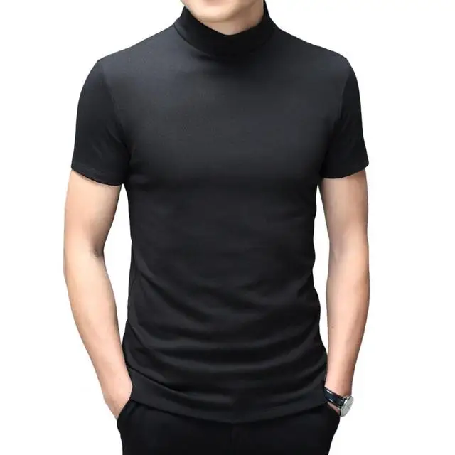 New Men's Summer Top Solid Color Half High Collar Men's Top Soft and Breathable Pullover Casual T-shirt Short Sleeve Men's Summe
New Men's Summer Top Solid Color Half High Collar Men's Top Soft and Breathable Pullover Casual T-shirt Short Sleeve Men's Summe