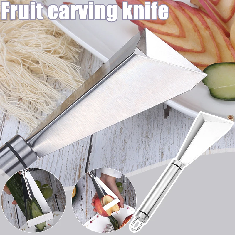 Stainless Steel Fruit Carving Cutter with Hanging Hole Vegetable Carving Tools Kitchen Supply TSL1
Stainless Steel Fruit Carving Cutter with Hanging Hole Vegetable Carving Tools Kitchen Supply TSL1