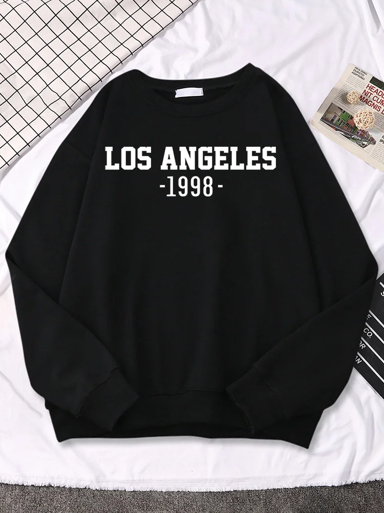 Original Design Female Sweatshirt Los Angeles 1998 Letter Prints Clothes Strecth Long Sleeve Hoodie Breathable Women Streetwear
Original Design Female Sweatshirt Los Angeles 1998 Letter Prints Clothes Strecth Long Sleeve Hoodie Breathable Women Streetwear
