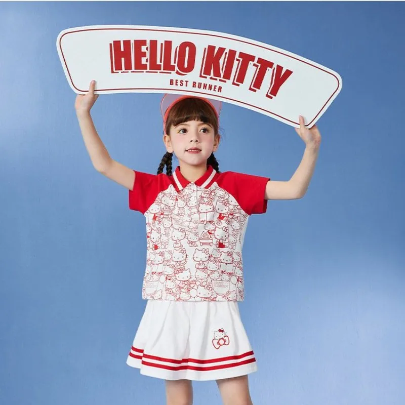 Sanrio Hello Kitty Top Clothing Summer Children Polo Short Sleeve Kawaii Cute Anime Cartoon Girl Half Sleeve Printing T-Shirt
Sanrio Hello Kitty Top Clothing Summer Children Polo Short Sleeve Kawaii Cute Anime Cartoon Girl Half Sleeve Printing T-Shirt