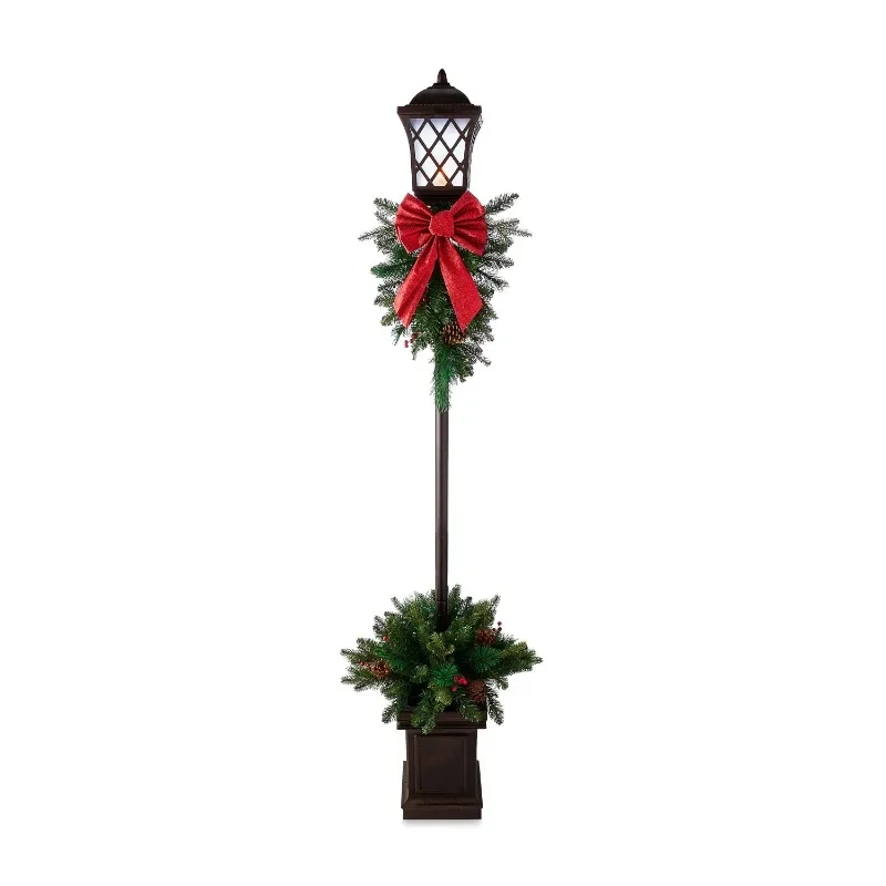 

Предварительно подсвеченный Рождественский светильник с 25 лампами, 6 футов, по праздничному времени