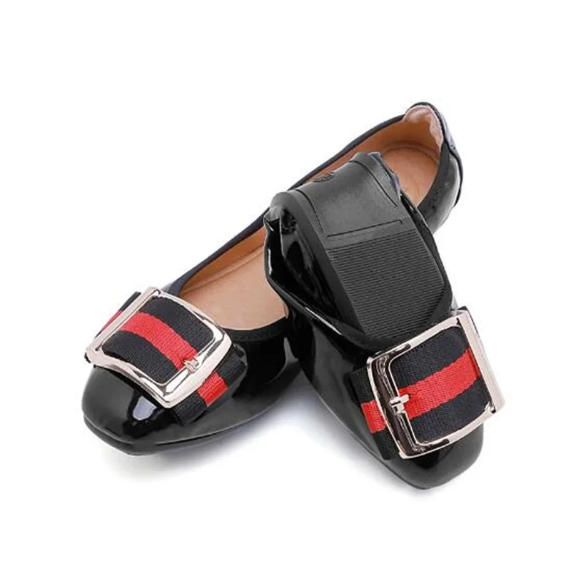 Womens Foldable Soft Square Toe Ballet Flats Square Buckle Comfortable Slip on Flat Ballerinas Shoes Woman PU Leather 35-41
Womens Foldable Soft Square Toe Ballet Flats Square Buckle Comfortable Slip on Flat Ballerinas Shoes Woman PU Leather 35-41