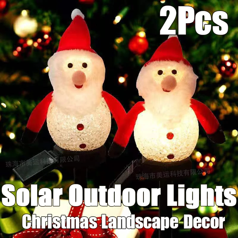 2Pcs Outdoors Christmas Solar Decor Lights Snowman Gardens Lawn Courtyard Landscape Santa Claus LED Party Ground Insertion Lamps
2Pcs Outdoors Christmas Solar Decor Lights Snowman Gardens Lawn Courtyard Landscape Santa Claus LED Party Ground Insertion Lamps