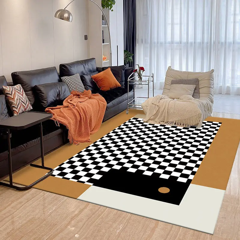 Luxury Living Room Carpet Checkerboard Ins Style Coffee Table Mat Simple Bedside Blanket Large Area Room Mat Bedroom Decoration
Luxury Living Room Carpet Checkerboard Ins Style Coffee Table Mat Simple Bedside Blanket Large Area Room Mat Bedroom Decoration