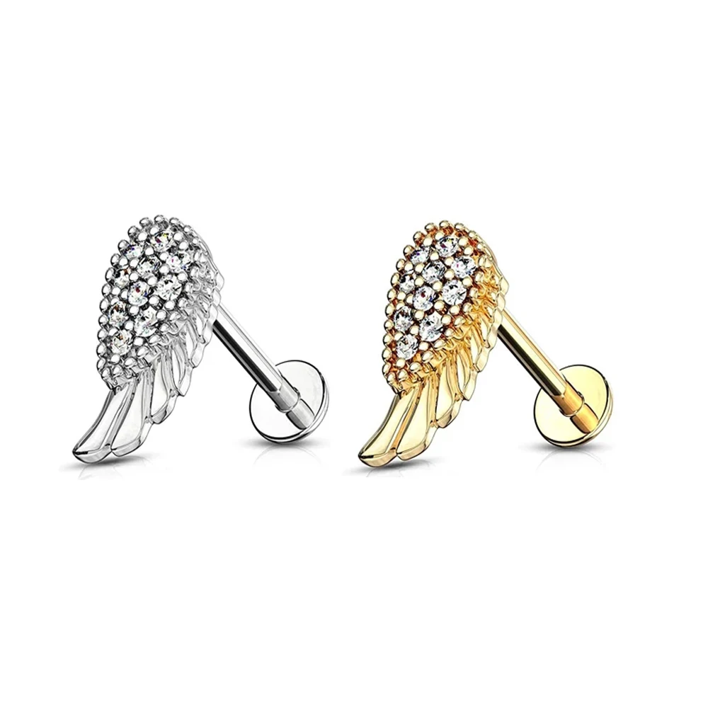 Feather CZ Zircon Labret Stud Lip Internal Thread Helix Piercing Daith Conch Earring Ear Tragus Jewelry 16G
Feather CZ Zircon Labret Stud Lip Internal Thread Helix Piercing Daith Conch Earring Ear Tragus Jewelry 16G
