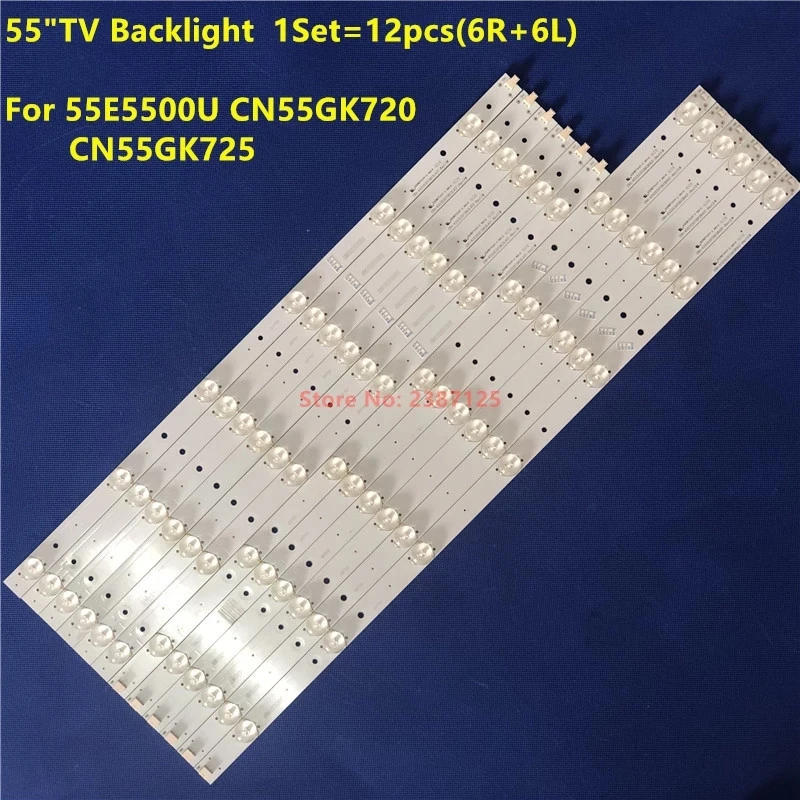 

10kit LED Strip CRH-K553535T0613L4CF-Rev1.1 CRH-K553535T0613R4CF-Rev1.1 For 55"TV 55E5500U CN55GK720 CN55GK725 55CE1168SR3
