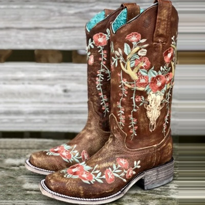 New Women Boots Colorful Printed Retro Ethnic Style Ladies Lace Up Flat Shoes Medium Tube Fashion Casual Footwear
New Women Boots Colorful Printed Retro Ethnic Style Ladies Lace Up Flat Shoes Medium Tube Fashion Casual Footwear