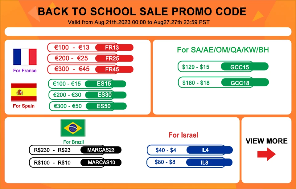 Promo code For Back to School Sale ! Shop with promo code to save money, Limited quantity, first come first served
Promo code For Back to School Sale ! Shop with promo code to save money, Limited quantity, first come first served