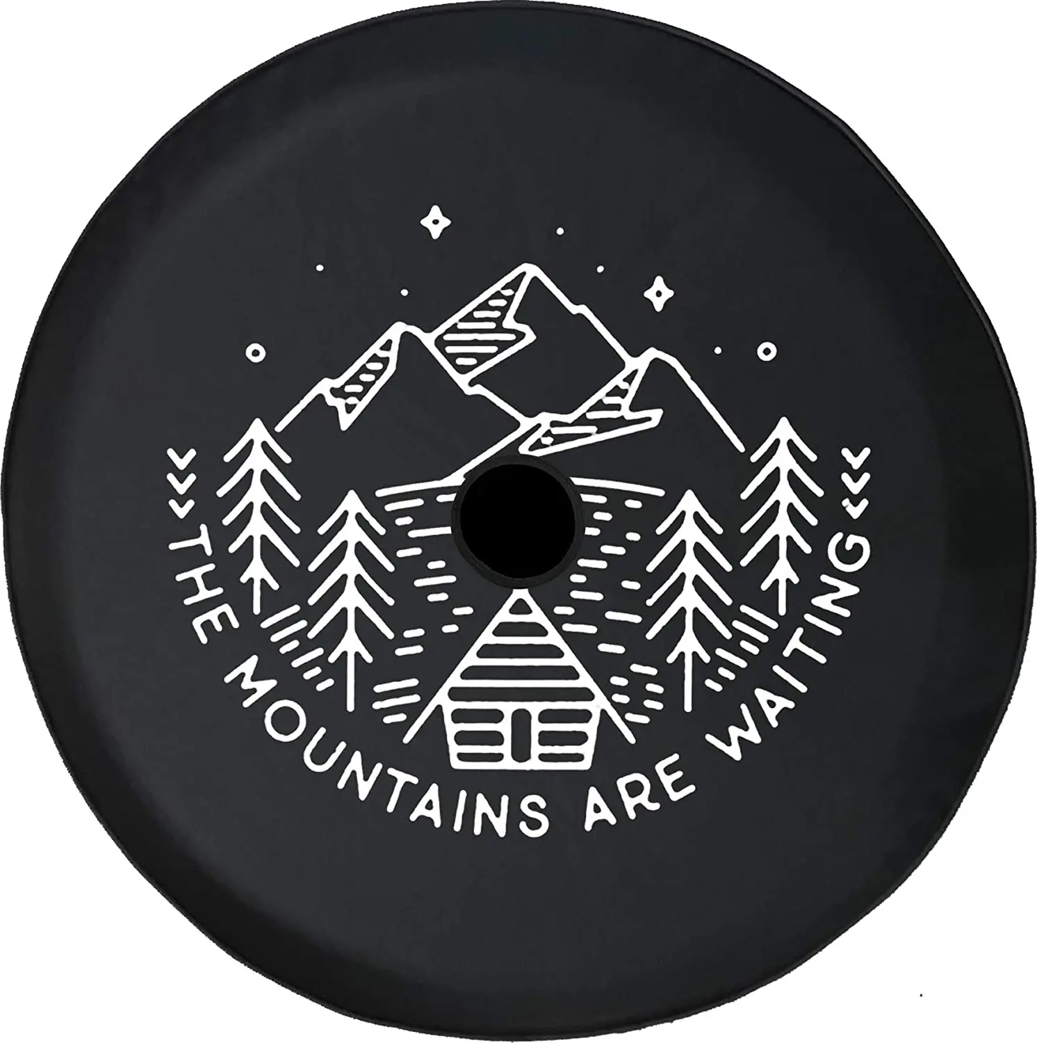 JL Series Spare Tire Cover with Backup Camera Hole The Mountains are Waiting Cabin Pine Trees Lake Black 33 in
JL Series Spare Tire Cover with Backup Camera Hole The Mountains are Waiting Cabin Pine Trees Lake Black 33 in