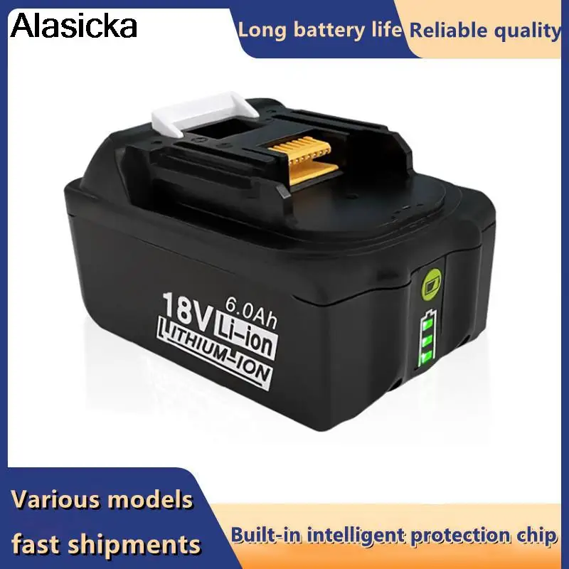 Rechargeable 18V 6000mAh Li-Ion Battery For Makita BL1830 BL1815 BL1860 BL1840 194205-3 Replacement Power Tools Battery
Rechargeable 18V 6000mAh Li-Ion Battery For Makita BL1830 BL1815 BL1860 BL1840 194205-3 Replacement Power Tools Battery