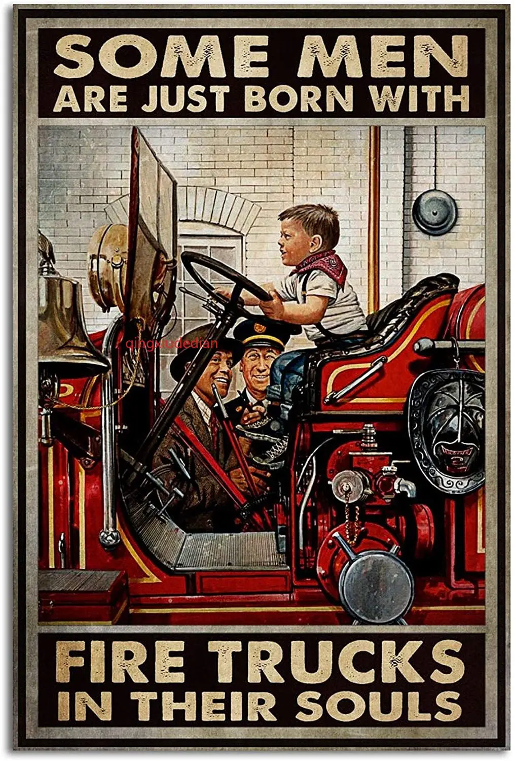 Some Men are Just Born with Fire Trucks in Their Souls Vintage Fire Truck Retro Metal Tin Sign Vintage Sign for Home Coffee Wa
Some Men are Just Born with Fire Trucks in Their Souls Vintage Fire Truck Retro Metal Tin Sign Vintage Sign for Home Coffee Wa