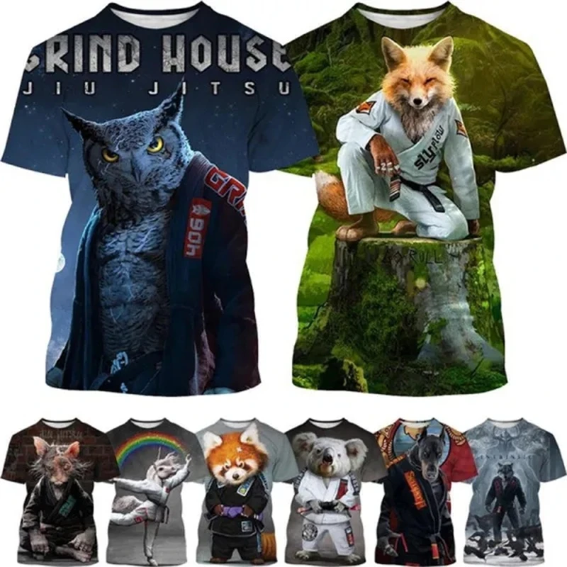 New BJJ Animal Print Breathable Short-sleeved Funny 3D Printed T Shirt Men's Jiu-jitsu Lovers Harajuku Style Streetwear Top Tees
New BJJ Animal Print Breathable Short-sleeved Funny 3D Printed T Shirt Men's Jiu-jitsu Lovers Harajuku Style Streetwear Top Tees