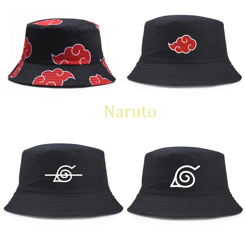 

Naruto Ninja Fisherman Cap Anime Cosplay Akatsuki Cloud Sunscreen Hat Sun Protection Foldable Hat Outdoor Summer Accessory Gift