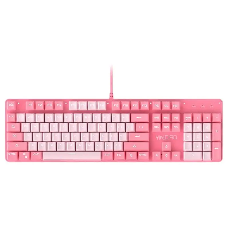Pink Girl Mechanical Keyboard Blue Switch White Backlight 104 Round Key Wired Gaming Keyboard For Laptop PC Gamer
Pink Girl Mechanical Keyboard Blue Switch White Backlight 104 Round Key Wired Gaming Keyboard For Laptop PC Gamer