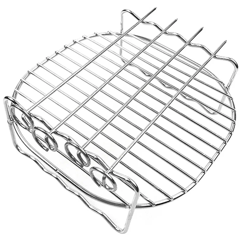 Justdolife Air Fryer Rack Set Versatile Grilling Rack Double Layer Rack with Skewers Steaming Drain Oil Holder for Kitchen 
Justdolife Air Fryer Rack Set Versatile Grilling Rack Double Layer Rack with Skewers Steaming Drain Oil Holder for Kitchen