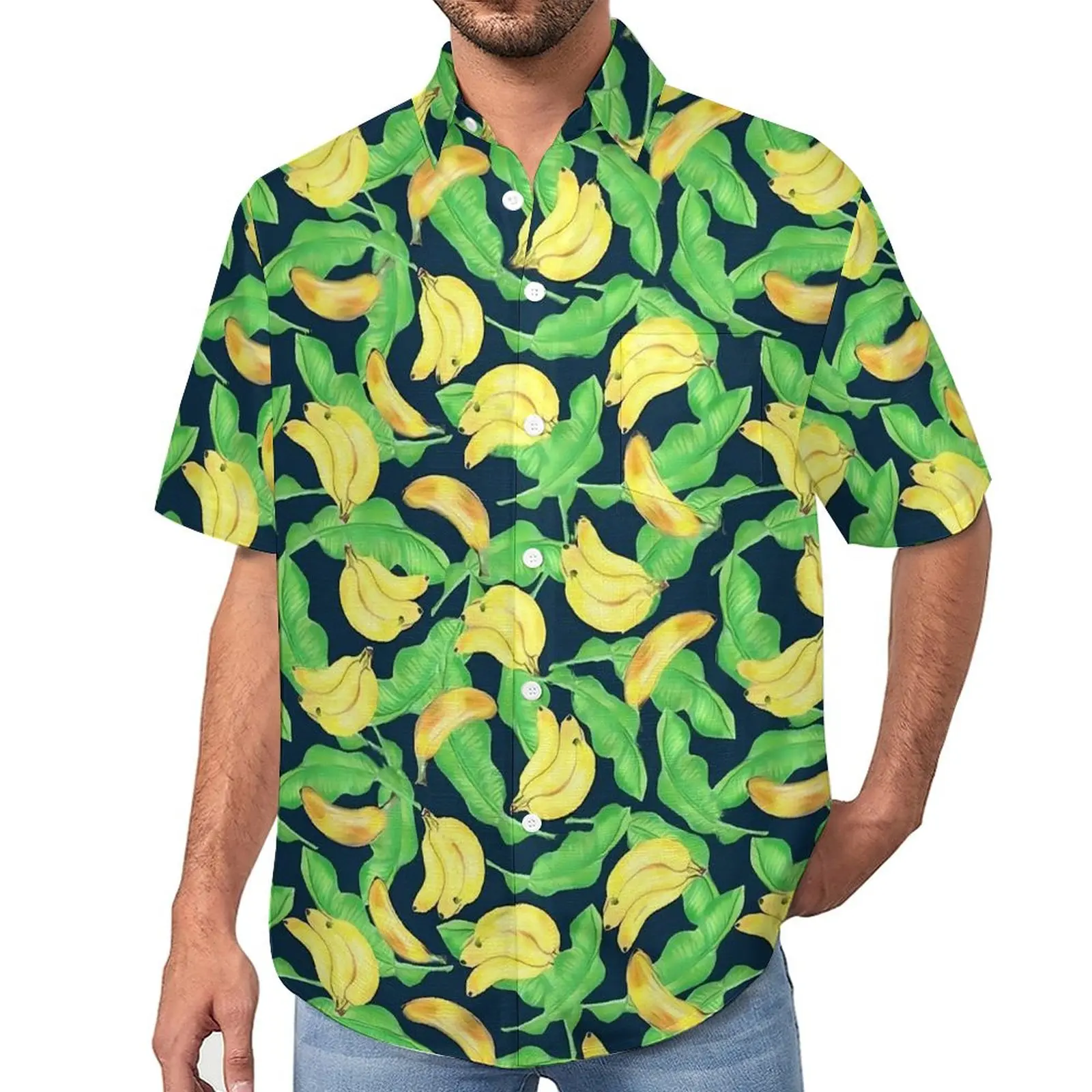 Рубашка для отпуска в виде тропических бананов, повседневная с принтом фруктов, мужские ретро блузки с коротким рукавом, топы с графическим принтом, большие размеры, на лето
Рубашка для отпуска в виде тропических бананов, повседневная с принтом фруктов, мужские ретро блузки с коротким рукавом, топы с графическим принтом, большие размеры, на лето
