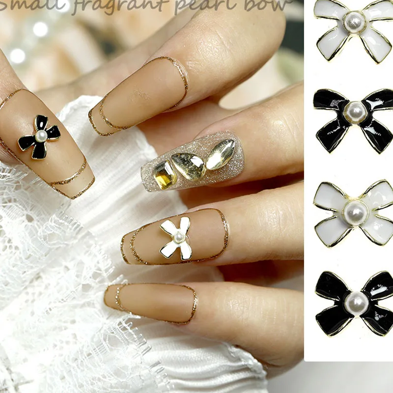 20pcs Bow Designer Nail Charms Alloy Nail Gems Figures Decorations Pearl Decor Black Nails Arts Stone For Manicure Nail Supplies
20pcs Bow Designer Nail Charms Alloy Nail Gems Figures Decorations Pearl Decor Black Nails Arts Stone For Manicure Nail Supplies