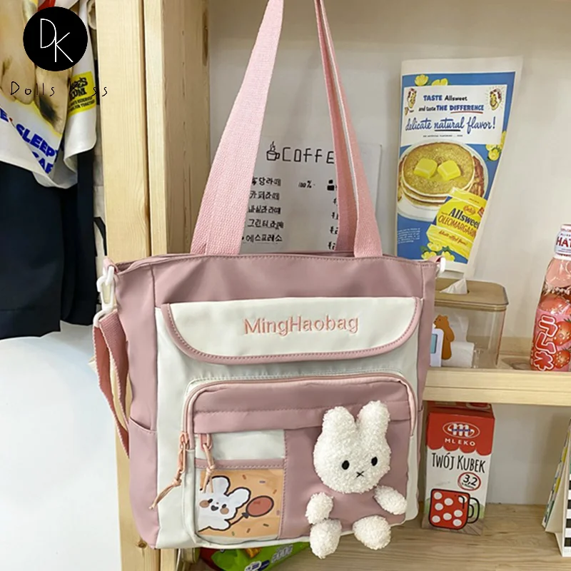 Школьная сумка для девочек, милая сумка через плечо с кроликом, японская Милая школьная сумка с мультипликационным рисунком для подростков,...
Школьная сумка для девочек, милая сумка через плечо с кроликом, японская Милая школьная сумка с мультипликационным рисунком для подростков,...