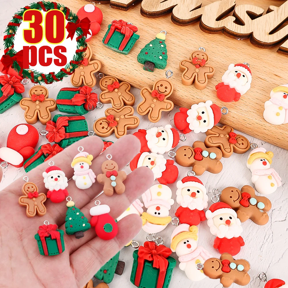 30pcs Colorful Christmas DIY Combination Kawaii Cartoon Santa Claus Pendant for Bracelets Keychains Jewelry Making Accessories
30pcs Colorful Christmas DIY Combination Kawaii Cartoon Santa Claus Pendant for Bracelets Keychains Jewelry Making Accessories