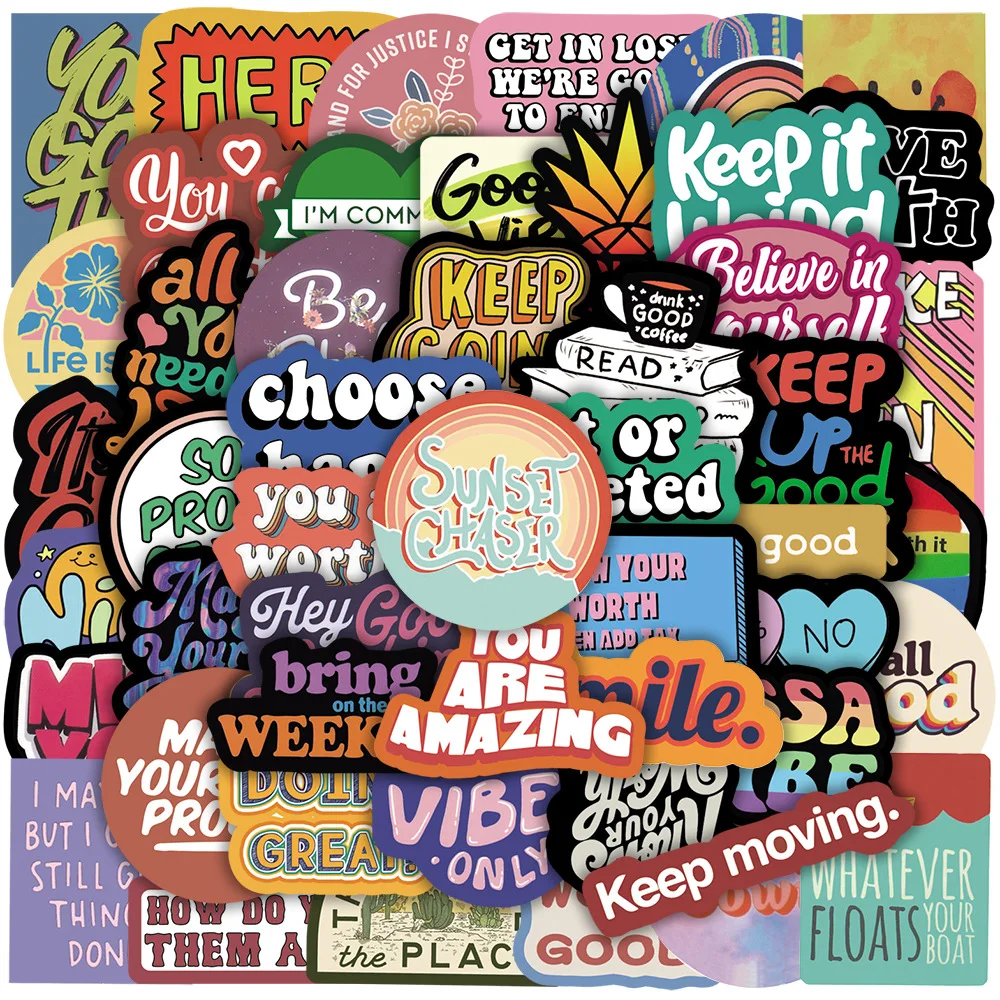 50PCS New Inspirational English Graffiti Stickers Water Cup Luggage Scooter Motorcycle Helmet Stickers
50PCS New Inspirational English Graffiti Stickers Water Cup Luggage Scooter Motorcycle Helmet Stickers
