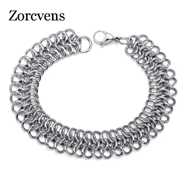 ZORCVENS Hip Hop Silver Color Stainless Steel Chain Charm Wristband Bracelets for Men Punk Vintage Wide Bracelet Jewelry Gifts
ZORCVENS Hip Hop Silver Color Stainless Steel Chain Charm Wristband Bracelets for Men Punk Vintage Wide Bracelet Jewelry Gifts