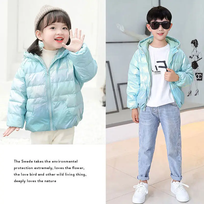 Baby Thin and Light Girls Down Jacket Child Bright Noodle Waived Wash Hooded Spring and Autumn Outwear Kids Fashion Clothes 1-7y
Baby Thin and Light Girls Down Jacket Child Bright Noodle Waived Wash Hooded Spring and Autumn Outwear Kids Fashion Clothes 1-7y
