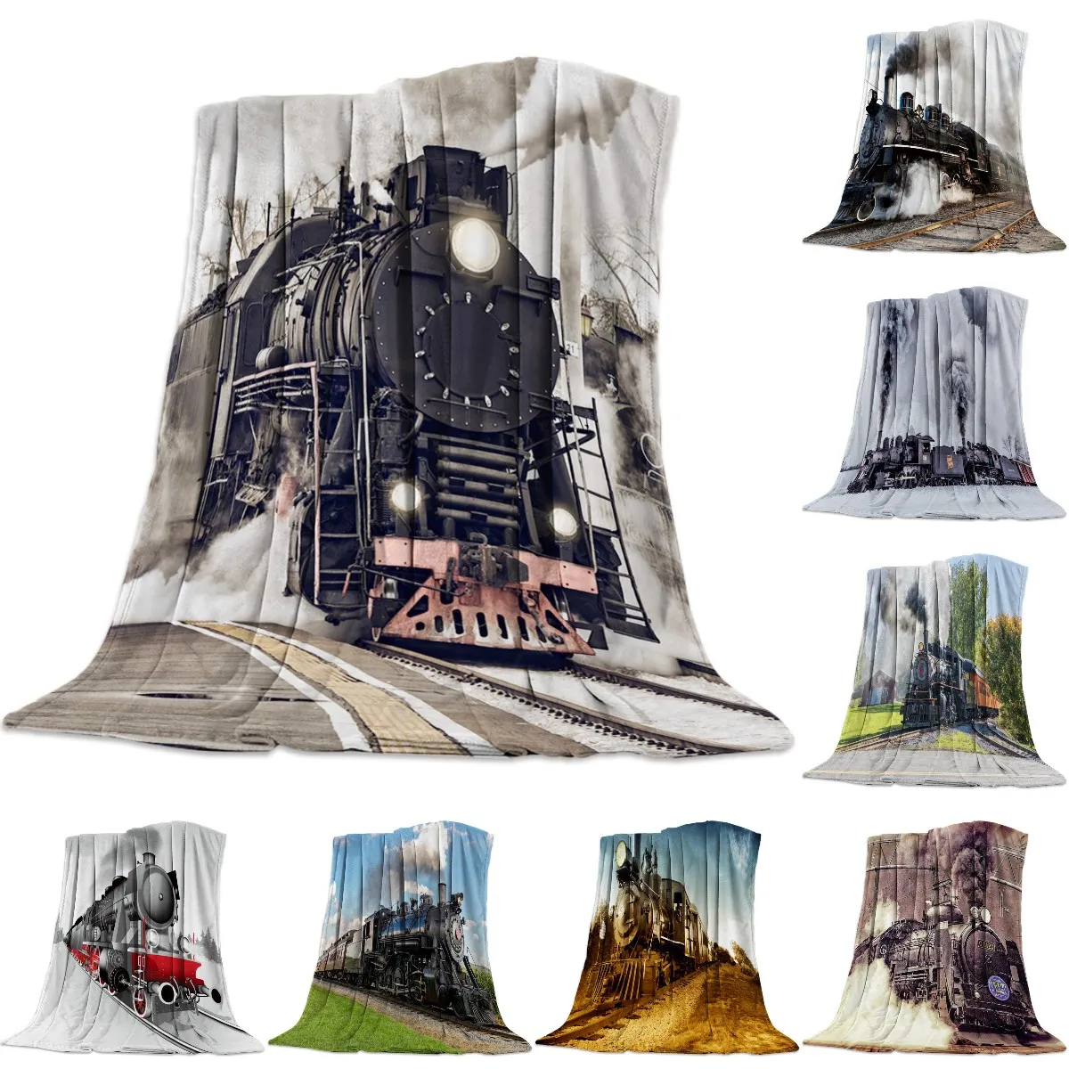 Flannel Blankets The Steam Age Of Old Trains Blanket Cushion Warm Throws on Sofa Bed Home Bedspread Travel Fleece Blanket Queen
Flannel Blankets The Steam Age Of Old Trains Blanket Cushion Warm Throws on Sofa Bed Home Bedspread Travel Fleece Blanket Queen