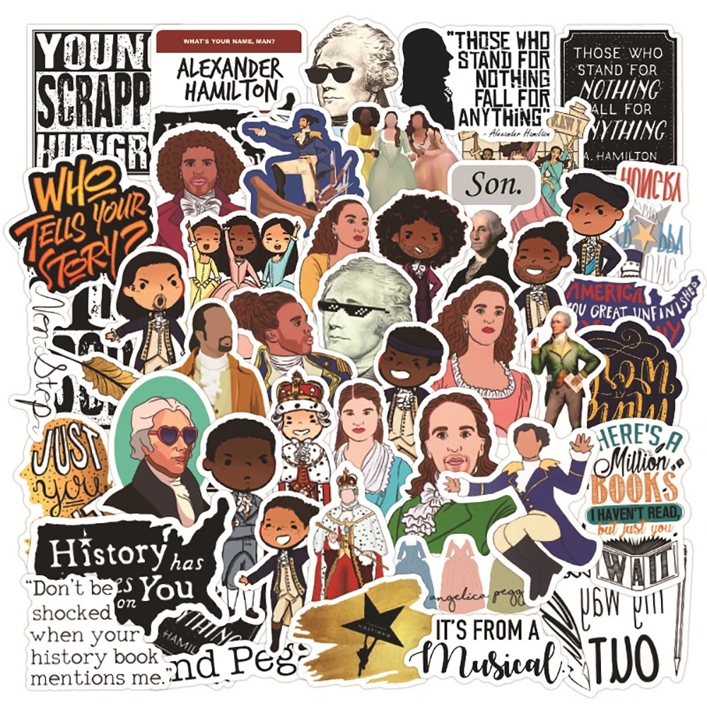 10/30/50PCS Musical Hamilton Stickers Graffiti Skateboard Fridge Laptop Motorcycle Luggage Classic Toy Decal Sticker Kid Toy
10/30/50PCS Musical Hamilton Stickers Graffiti Skateboard Fridge Laptop Motorcycle Luggage Classic Toy Decal Sticker Kid Toy