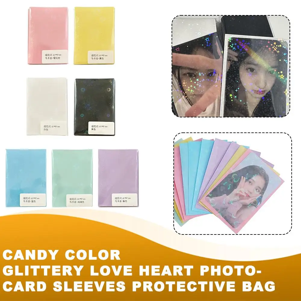 MINKYS Candy Color Glittery Love Heart 50pcs/pack 61mm*91mm Toploader Kpop Photo Photocard Protective Bag Card Idol Sleeves K3X2
MINKYS Candy Color Glittery Love Heart 50pcs/pack 61mm*91mm Toploader Kpop Photo Photocard Protective Bag Card Idol Sleeves K3X2